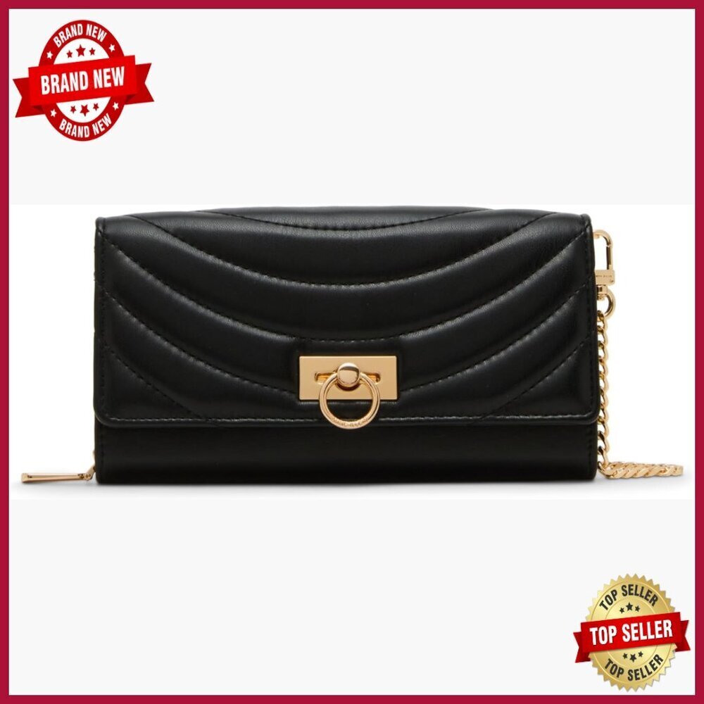 Quilted PVC Crossbody Bag with Bifold Wallet Gift Set